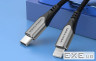 Кабель Vention USB Type-C - Lightning (M/M) швидке заряджання, PD 18 W, 3 A, 480 Mbps, 1 м , Gr (TACHF)