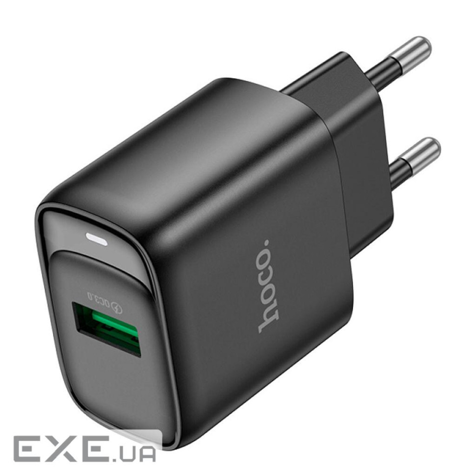 СЗУ 110-240V HOCO C140A 1xUSB, 18W, Black, Blister (HOCO C140AB)