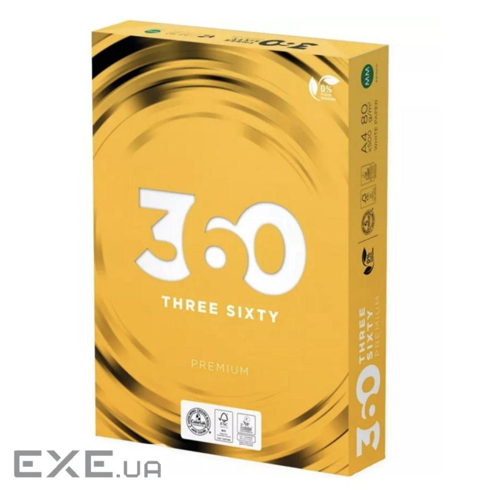 Бумага 360 Premium 80г/м2, A4, 500л, class B, белизна 161% CIE