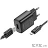 Зарядний пристрій HOCO C134A Solid USB + cable USB to Micro 5P Black (6942007621335)