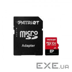 MicroSDXC (UHS-1 U3) Patriot EP Series 1Т b class 10 V30 (R-100MB/s, W-80MB/s) (adapt (PEF1TBEP31MCX)