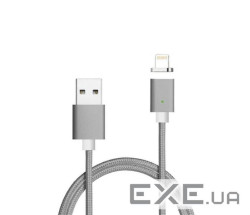 Кабель Ninja USB-Lighting, магнітний, 1м, Gray (YT-MCFB-L/Gr/15592) блістер