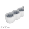 Multi-outlet STANDARD 5x2K+3 sockets, 16 A, with cable 1.5 m, color White/Grey (694555)