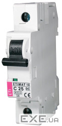 Автоматичний вимикач ETI  ETIMAT 10  DC 1p  C 25A (6 kA) (2137718)
