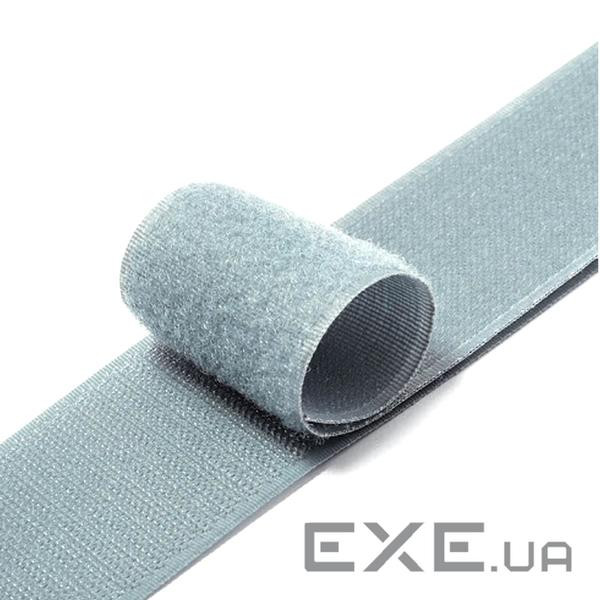 Стяжки на липучці ширина 20мм, рулон 45м, сірі, ціна за рулон (MTD-00267 20мм сірі) )