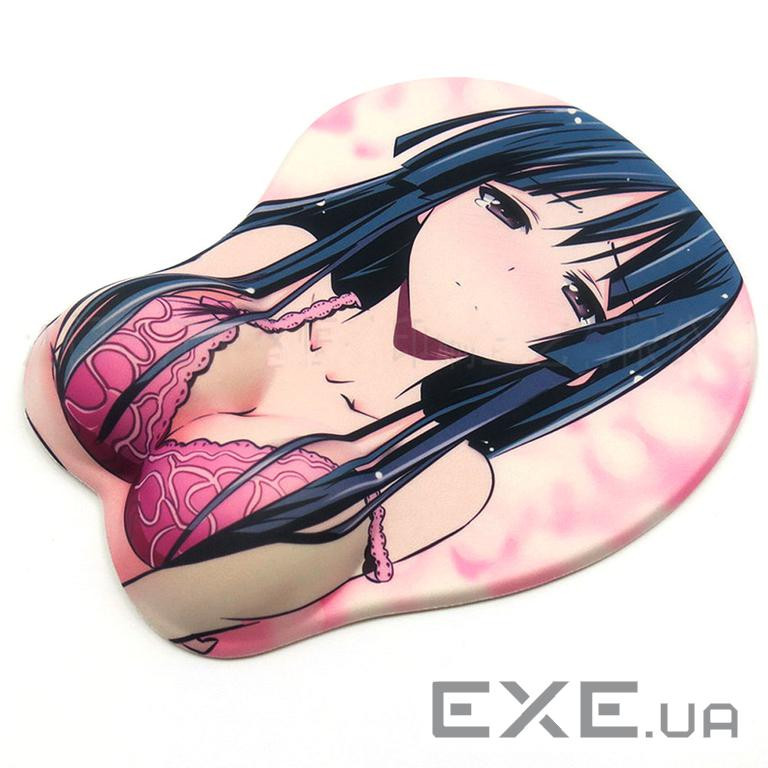 Килимок c подушкою 210*260 мм KM-320 (круглий) тканинний Аніме, товщина 2 мм, міксцвет, Blister , Blister