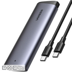 Зовнішня кишеня Ugreen CM767 USB 3.2 Gen 2 M.2 NVMe 10 Гбіт/с Сіра (35267)