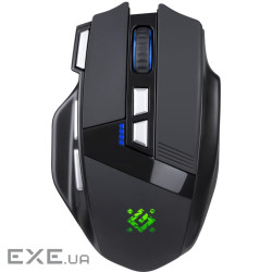 Мишка Defender Knight GM-885, бездротова, ігрова, 8кн., 3200 dpi., 400 mAh, чорна (52885)