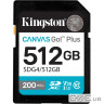 Карта пам"яті Kingston 512GB SDXC сlass 10 UHS-I U3 V30 Canvas Go Plus G4 (SDG4/512GB)