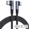 Дата кабель USB-C to USB-C 2.0m 5A 100W US335 90-degree Space Gray Ugreen (70698)