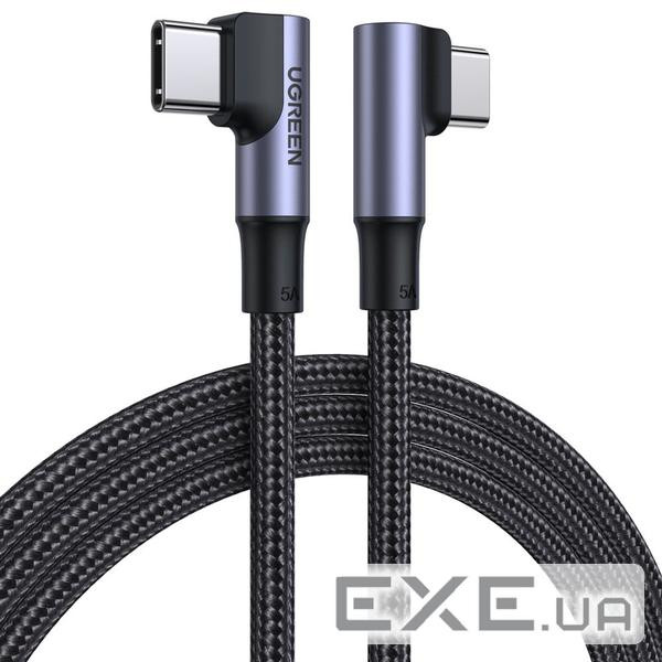 Дата кабель USB-C to USB-C 2.0m 5A 100W US335 90-degree Space Gray Ugreen (70698)