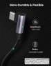 Дата кабель USB-C to USB-C 2.0m 5A 100W US335 90-degree Space Gray Ugreen (70698)