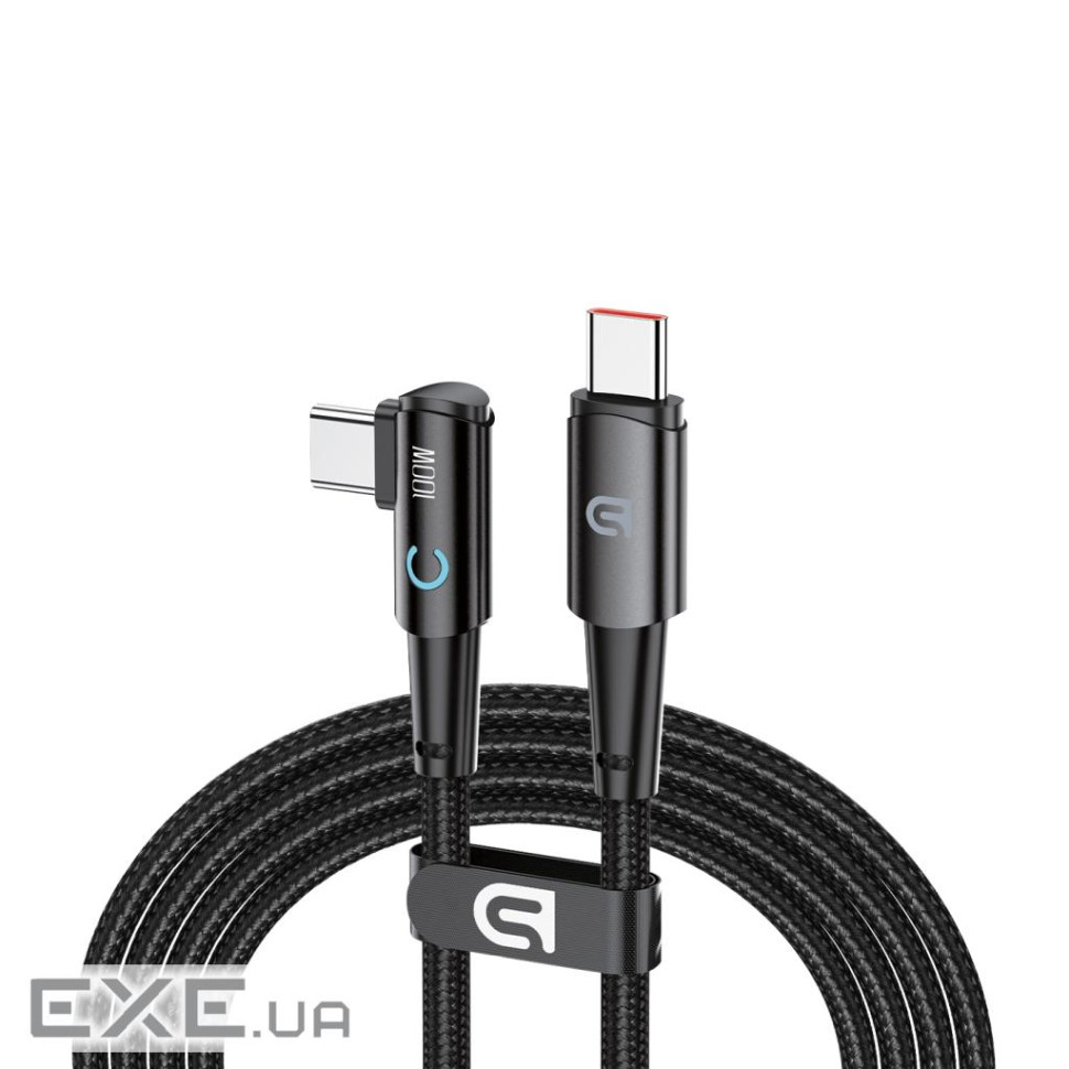 Дата кабель USB-C to USB-C 1.2m 90-degree 100W black Armorstandart (ARM75870)