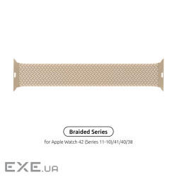 Ремінець Armorstandart Braided Solo Loop для Apple Watch 38mm/40mm/41mm Beige Size 6 (144 (ARM64893)