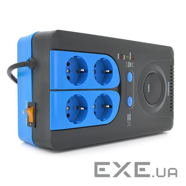 Стабілізатор напруги релейний 4xShuko, DC140-260V, AC220+-8%, BOX (W (Winchester 1000VA (700Вт))