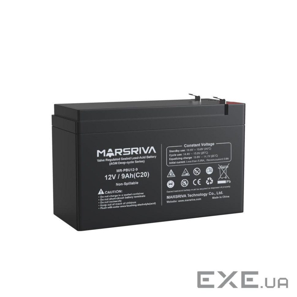 AGM Gel батарея 12V/9Ah глибокого розряду MR-PBU1 2-9 Герметична свинцево-кислотна бата (MR-PBU12-9)