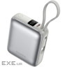 УМБ Choetech 10000mAh 35W PD3.0 USB-C In/Out, LED Display, with buid-in type-C cabel сіра (B832-GY)