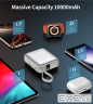 УМБ Choetech 10000mAh 35W PD3.0 USB-C In/Out, LED Display, with buid-in type-C cabel сіра (B832-GY)