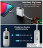 УМБ Choetech 10000mAh 35W PD3.0 USB-C In/Out, LED Display, with buid-in type-C cabel сіра (B832-GY)
