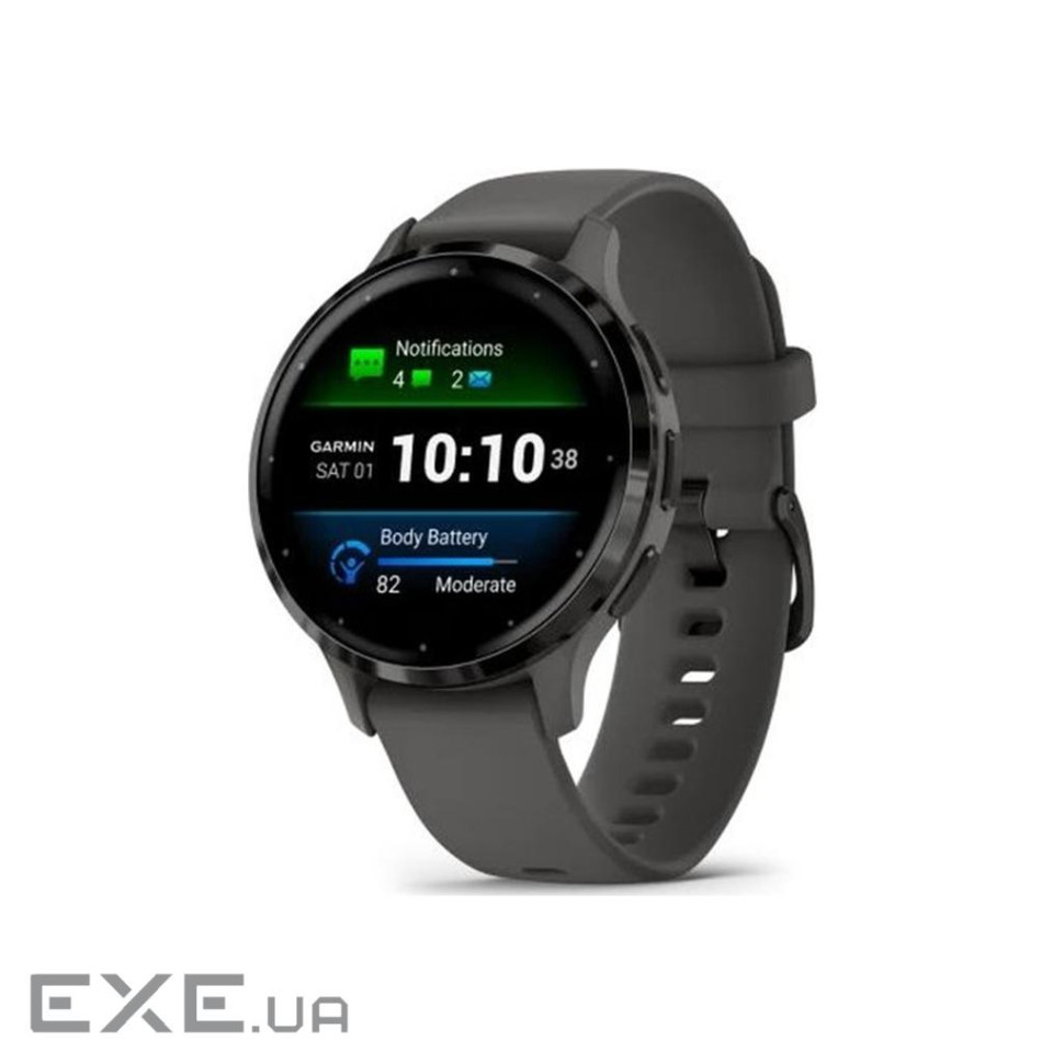 Смарт-годинник Garmin Venu 3S, Pebble Gray + Slate, GPS (010-02785-00)