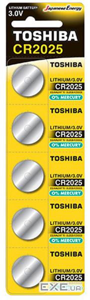 Батарейка TOSHIBA CR2025 BP 1X5 (00152702)