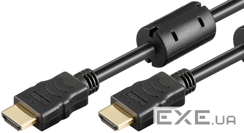 Кабель монітора-сигнальний HDMI M/M 10.0m,v2.0 4K@60Hz D=6.0mm HDR Ferrite,чорний (75.06.1304-1) (75.06.1304-1)