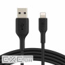 Дата кабель USB 2.0 AM to Lightning 1.0m PVC black Belkin (CAA001BT1MBK)