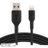 Дата кабель USB 2.0 AM to Lightning 1.0m PVC black Belkin (CAA001BT1MBK)
