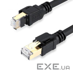 Патч-корд литий VEGGIEG, CCA, SSTP, RJ45, Cat.8, 0,5m, чорний (PCV-V-E801)