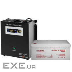 Комплект резервного живлення для котла та теплої підлоги Logicpower W1000 + гелева батарея 2700 (5869)