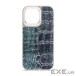 Чохол до мобільного телефона Harder Glamorous Croco Apple iPhone 15 Pro Max Grey Green (ARM76765)