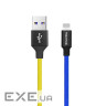 Дата кабель USB 2.0 AM to Lightning 1.0m National ColorWay (CW-CBUL052-BLY)