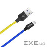 Дата кабель USB 2.0 AM to Lightning 1.0m National ColorWay (CW-CBUL052-BLY)