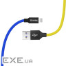 Дата кабель USB 2.0 AM to Lightning 1.0m National ColorWay (CW-CBUL052-BLY)