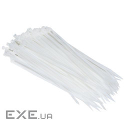 Стяжки для кабелю, 250 мм х 3,6 мм, 100 шт , White, Patron (PLA-3.6-250-WH)
