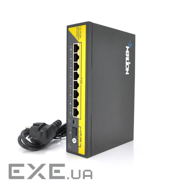 POE комутатор Merlion 8 POE 10 / 100 + 1Single Fiber Tx1310nm 20km + вбудований блок жи (BT-D6108FE)