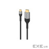 Кабель Promate USB Type-C - HDMI V 2.1 (M/M), 1.8 м, Grey (mediacord-8k.grey)