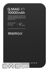Портативний зарядний пристрій WRL 10000MAH Q.MAG X1 BLACK IP117AD MOMAX