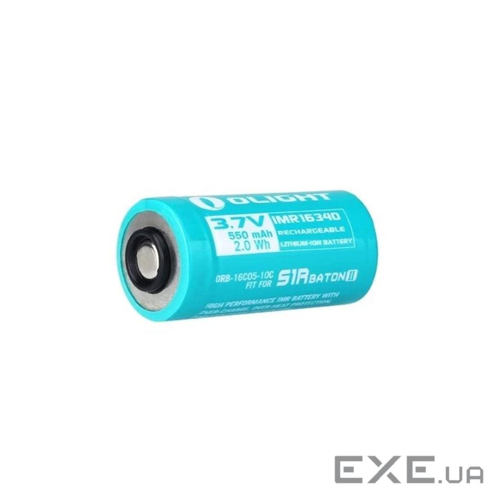 Акумулятор Olight IMR16340 (СR123) 550mAh Li-ion (ORB-16C05-10C)
