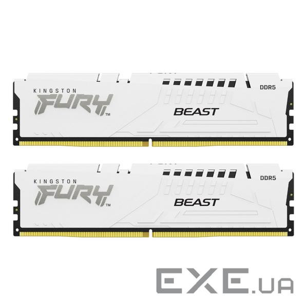 Модуль пам'яті KINGSTON FURY Beast EXPO White DDR5 6800MHz 32GB Kit 2x16GB (KF568C34BWEK2-32)