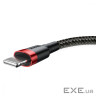 Дата кабель USB 2.0 AM to Lightning 2.0m Cafule 1.5A gray+black Baseus (CALKLF-CG1)