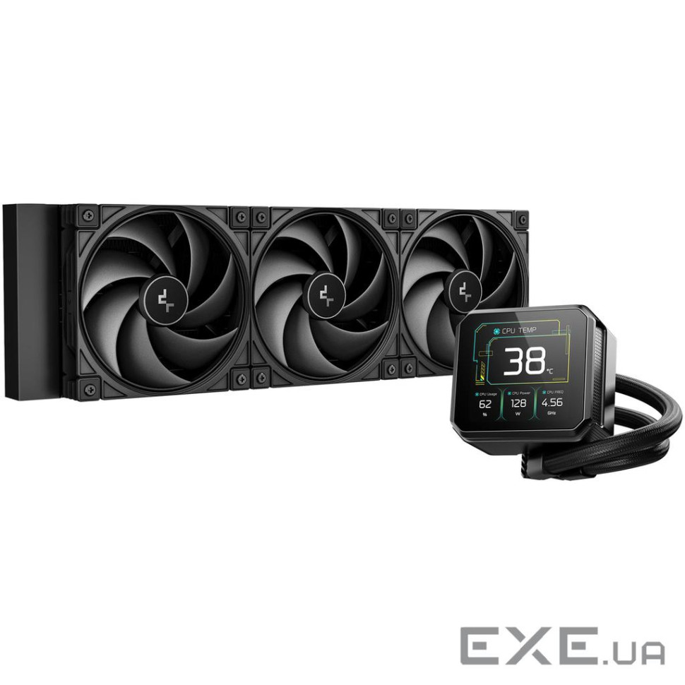 Система водяного охлаждения DeepCool Spartacus 360 Black (R-SPT360-BKDSMP-G-1), Intel: 1851/1700, AM
