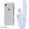 Чохол WAVE Clear Case with Strap iPhone Xr light purple (57005 light purple)