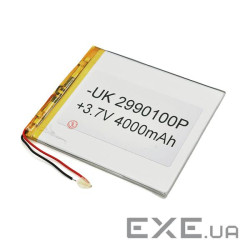 Літій-полімерний акумулятор 3.6*90*100mm (Li-ion 3.7В 4000мА&middot,год) (3690100) ) (3690100)