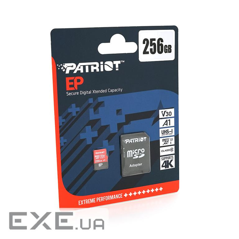 Карта пам&apos,яті Patriot LX microSDHC Class 10 UHS-I, 256GB (Patriot LX / M256)