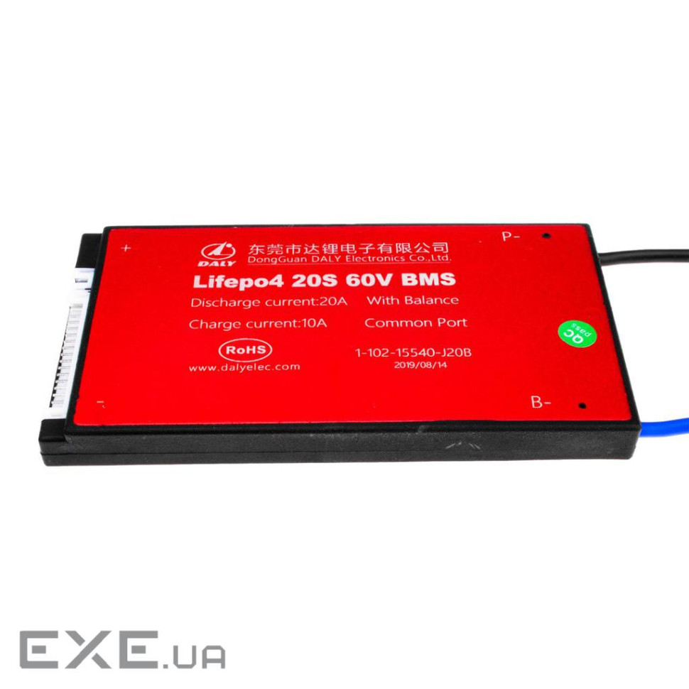 BMS плата LiFePO4 60V 20S Dis 20A Ch 10A (9503)