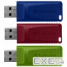 Набір з 3-х флешок VERBATIM Store 'n' Go Slider 16GB (49326)