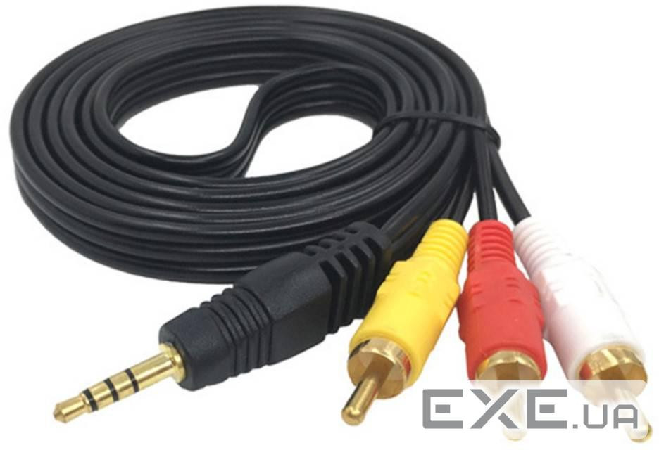 Кабель AV 3.5mm M - 3xRCA M 1.5m (S0368)