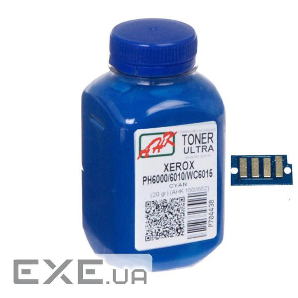 Тонер Xerox Ph6000/6010,20г Cyan+chip reg2/4 AHK (1500256)