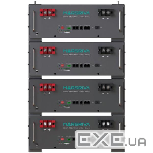 Акумуляторна батарея Marsriva MR-LFP5.12-LRT, LiFePO4 Battery,51.2V/100Ah, Brand new REPT cell, Grad